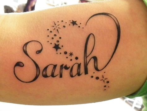 Sarah Tattoo Name, Sarah Tattoo, Anklet Tattoos, Medusa Tattoo, Name Tattoo Designs, Article Design, Name Tattoo, Name Tattoos, Name Design