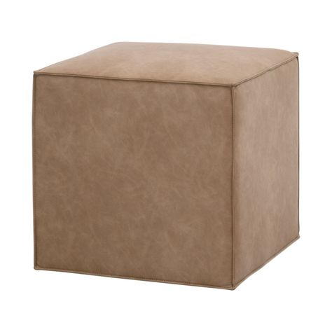 Knox Accent Cube Stylish Ottomans, Stylish Side Table, Cube Ottoman, Leather Pouf, Small Side Table, Office Desk Decor, Ottoman In Living Room, Dresser With Mirror, Square Shape