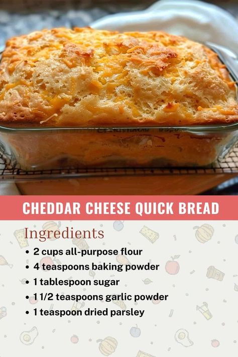 Janice Fagan Pot Brood Resep, Cheddar Cheese Quick Bread Recipe, Easy Cheese Bread Recipes, Cheddar Cheese Quick Bread, Easy Cheesy Bread, Cheese Quick Bread, Cheddar Bread Recipe, Poppyseed Bread, Cheddar Bread