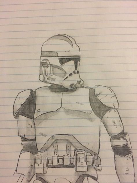 Clone Trooper Drawing Clone Trooper Drawing, Clone Armor, Soldier Drawing, Clone Wars Art, Drawing Study, Arte Nerd, Drawing Stars, Easy Cartoon Drawings, Clone Troopers