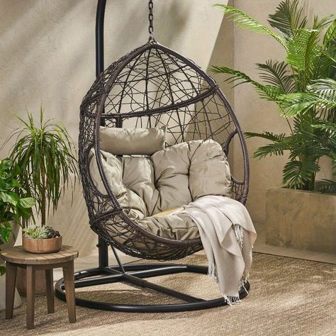 Faster shipping. Better service Relaxation Space, Wood Porch, Basket Chair, Hanging Chair Outdoor, Chic Chair, Bedroom Patio, Hanging Egg Chair, Hammock Stand, Patio Furniture Covers