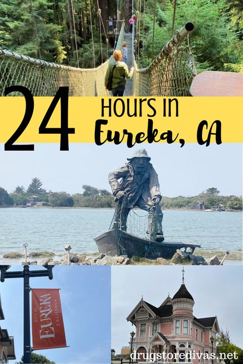 If you’re heading to Humboldt County, be sure to visit Eureka. There are so many things to do in Eureka, California, from kayaking to the zoo and sky walk. If you only have a day there, this post will assure you get to see the best of it. #hosted Things To Do In Eureka California, Eureka California Things To Do, Orick California, Elk Grove California, Arcata California, Humboldt County California, Eureka California, Coos Bay Oregon, Redwoods California