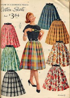 .História da Moda.: Anos 50 - Parte 3: Moda Feminina Old Timey Outfits, Leslie Williams, Stile Pin Up, Mode Rockabilly, Vintage Outfits 50s, Fashion Through The Decades, Cotton Skirts, Circle Skirts, 1950 Fashion