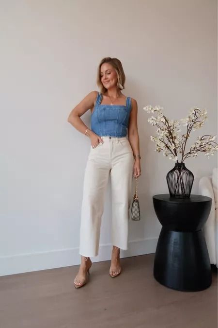 GUESS Neil Denim Crop Top curated on LTK Denim Crop Top, Top Outfit, Petite Jeans, Bustier Top, Denim Top, Crop Top, Top Outfits, Crop Tops, Quick Saves