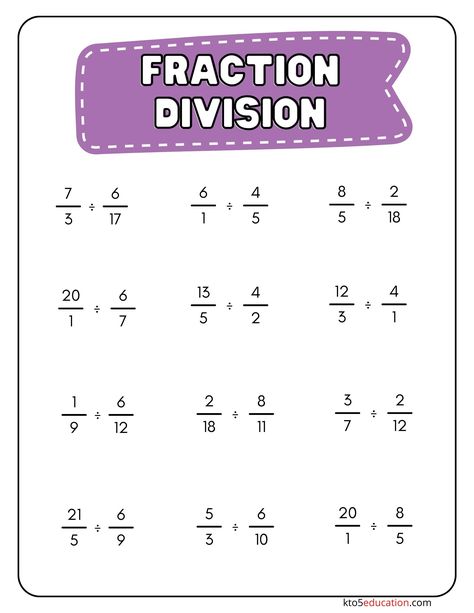 Fractions As Division, Math Fractions Worksheets, Math Practice Worksheets, Division Worksheets, Math Tutorials, Learning Sites, Fractions Worksheets, Math Practice, Math Fractions