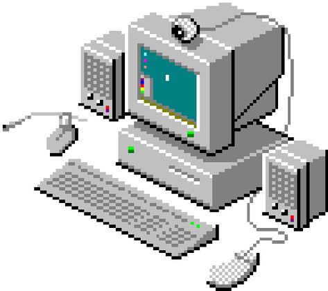 TM24 Computer Pixel Gif, Windows 98 Aesthetic, Computer Pixel Art, Windows 95 Aesthetic, Pixel Computer, Windows Aesthetic, Pixel Gif, 3d Pokemon, Old Computer