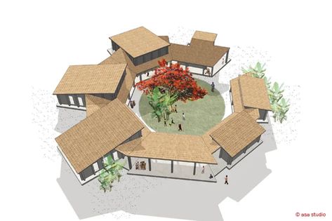 Circular Modular Architecture, Concept Development Architecture Ideas, Campus Planning, Sustainable Schools, Kigali Rwanda, Concept Models Architecture, Kindergarten Design, Conceptual Architecture, Desain Lanskap