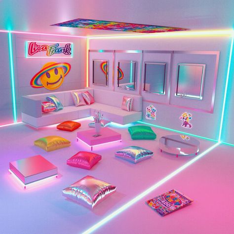 Funky Dining Room, Funky Bathroom, Funky Bedroom, Glam House, Funky Living Rooms, Funky Decor, Funky Home Decor, Neon Aesthetic, Funky Design