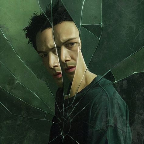 Neo: What truth?  Spoon boy: There is no spoon.  Neo: There is no spoon?  Spoon boy: Then you'll see, that it is not the spoon that bends, it is only yourself.  .  #Artwork by tillieke | #Deviantart.  .  #scifiaddicts #originalart #matrix #thematrix Neo Matrix, The Matrix Movie, Hyrule Castle, Broken Glass, Movie Poster Art, Film Posters, 인물 사진, Keanu Reeves, Movie Art