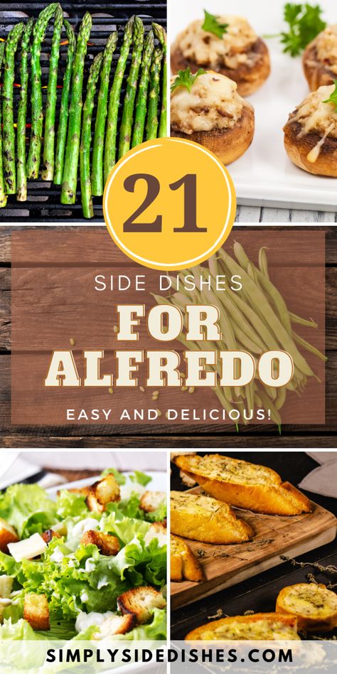 Looking for some delicious side ideas to go with your fettuccine alfredo? Check out these 21 fantastic options! From simple sides like steamed broccoli or a basic salad, to more sophisticated fare like grilled asparagus or stuffed mushrooms, there's something here for everyone. So get cooking and give your fettuccine alfredo an amazing sidekick! via @simplysidedishes89