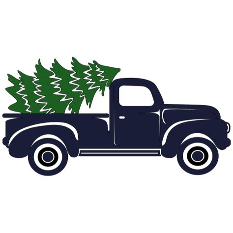 Christmas Truck Svg, Car Sticker Ideas, Vinyl Images, Silhouette Patterns, Royal Icing Transfers, Xmas Tags, Christmas Yard Art, Christmas Yard, Christmas Truck