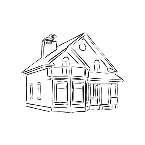 House Line Drawing Images - Free Download on Freepik House Line Drawing, Line Drawing Images, House Outline, Easy Doodle, House Sketch, Easy Doodle Art, Sketchbook Ideas, House Vector, House Drawing