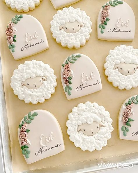 Eid Sugar Cookies, Eid Cookies Decoration, Eid Al Adha Decorations, Eid Mubarak Cookies, Eid Desserts, Eid Treats, Eid Baking, Eid Biscuits, Eid Cookies