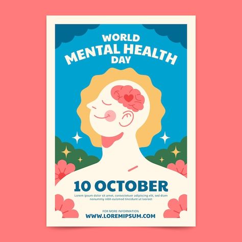 Self Care Graphic Design Poster, World Mental Day Poster Design, Health Event Poster, Health Poster Design Creative, Healthy Lifestyle Poster Design, Health Day Poster Design, Health Poster Design, Health Care Poster, Health Graphic Design