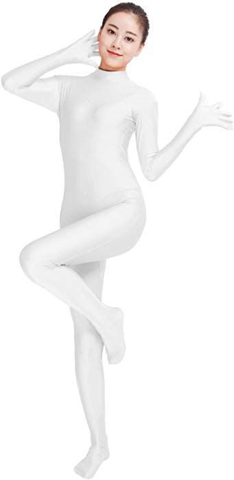 Amazon.com: Ensnovo Womens One Piece Unitard Full Body Suit Lycra Spandex Skin Tights White,S: Clothing White Full Body Suit, Gwen Costume, Cosplay Items, Spandex Suit, White Body Suit, White Spandex, Womens Cosplay, Full Body Suit, One Piece For Women