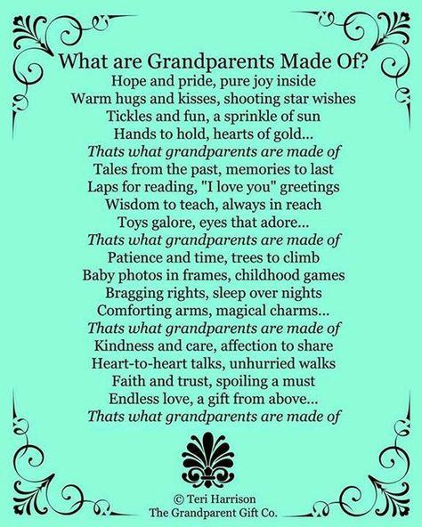 What are grandparents made of? Gifts For Grandparents From Kids, Grandparents Day Poem, Grandparents Day Activities, Quotes About Grandchildren, Grandparents Day Crafts, Grandparents Quotes, Grandma Quotes, Grandparents Day Gifts, Grandparenting