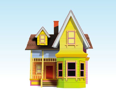 Up House Vectored by skratakh Up House Vectored by skratakh Disney Up House Drawing, House From Up, Up House Printable, Movie Up House, Up Movie Cake, Casa Up, Disney Homes, Up House Pixar, Up House Drawing