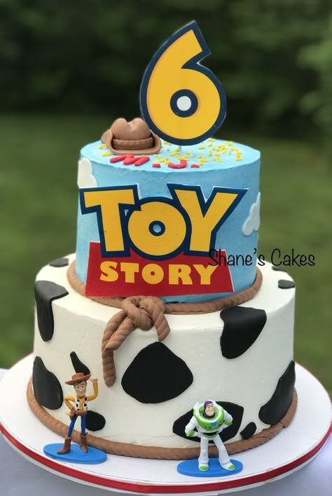 Best Outdoor Toy Story Birthday Party 2024: To the Infinity and Beyond! 14 Toys Story Cake Ideas, 2nd Toy Story Birthday Party, Toy Story Easy Cake, Toy Story Cake 2 Tier, Pastel Toys Story, Toy Story Cake Two Infinity And Beyond, Toys Story Birthday Cake, Toy Story 5 Birthday Party Ideas, Toy Story Cake 4th Birthday