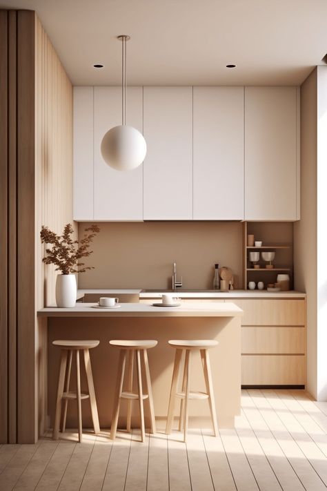 Modern Oak Kitchen, Scandi Kitchen, Oak Kitchen, Scandinavian Kitchen, Mini House, Kitchen Inspirations, Kitchen Interior, New Kitchen, In The Middle