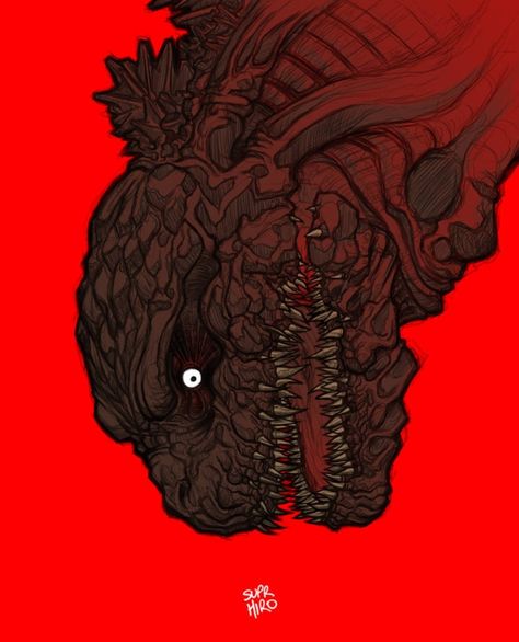 Godzilla Tattoo, King Of Monsters, Shin Godzilla, Long Live The King, Godzilla Comics, Godzilla Wallpaper, All Godzilla Monsters, Big Scary, Humanoid Creatures