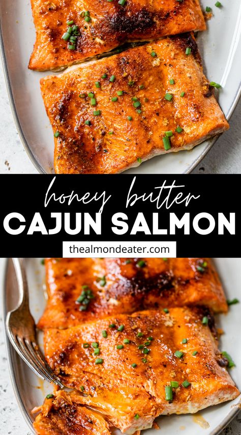 Cajun Salmon, Salmon Recipes Baked Healthy, Grilled Salmon Recipes, Butter Salmon, Healthy Salmon Recipes, Easy Salmon Recipes, Salmon Dinner, Fish Recipes Healthy, Baked Salmon Recipes