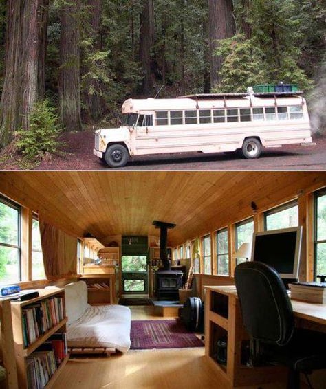 Omgebouwde Bus, Converted School Bus, Old School Bus, School Bus Conversion, Bus House, Bus Camper, Bus Conversion, Mobil Home, Camping Essentials