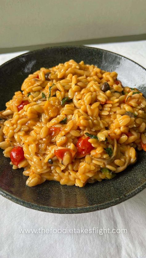 Mushroom Orzo, Orzo Recipe, Orzo Recipes, Vegan Parmesan Cheese, Vegan Asian, Vegan Parmesan, Thai Dishes, Vegan Eats, Asian Flavors