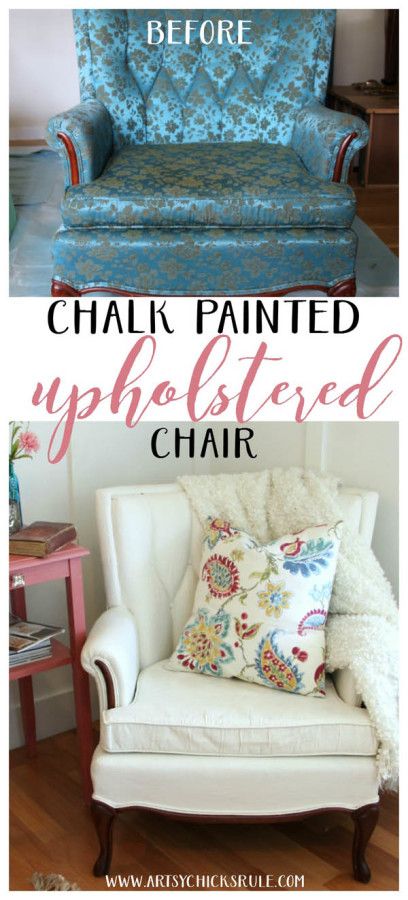 French Chair Makeover, Chalk Paint Fabric, Painting Upholstered Furniture, Painting Fabric Chairs, Painting Fabric Furniture, Paint Upholstery, Painting Fabric, Paint Fabric, Painted Chair