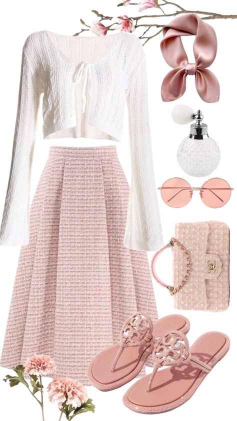 cherry blossom beauty 🌸 #outfitinspo #fashion #modestfashion #christian #preppy #ootd Christian Preppy, Blossom Outfit, Cherry Blossom Outfit, Preppy Ootd, Ootd Spring, Capsule Outfits, Simple Trendy Outfits, Sewing Dresses, Cherry Blossom