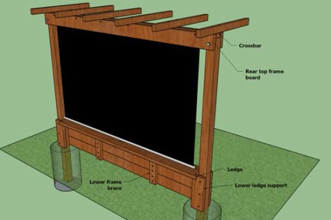 DIY Outdoor Movie Theater Backyard Movie Theaters, Outdoor Movie Theater, Outdoor Entertainment Area, Outdoor Movie Screen, Outdoor Cinema, Outdoor Projector, Patio Projects, Backyard Movie, House Planning