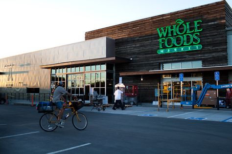 Whole Foods Gilman exterior Photo Emilie Raguso Whole Foods Store, Exterior Restaurant, Architectural Ideas, Modern Exterior Doors, Grocery Store Design, Urban Design Concept, Warehouse Design, Supermarket Design, Storefront Design