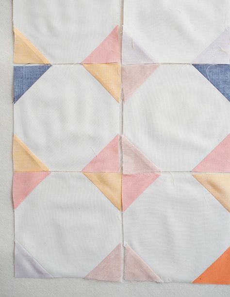 Tiny Tile Quilt - Purl SohoPurl Soho Sacred Geometry Quilt Pattern, Tile Quilt Pattern, Traditional Quilt Blocks, Tile Quilt, Tiled Quilt, Neutral Quilt, Modern Quilting Designs, Purl Bee, Solid Quilt