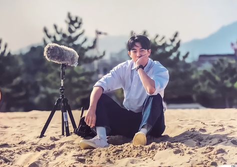 2521 Beach Photos, Twenty Five Twenty One Nam Joo Hyuk, Back Yijin, Music Mic, Nam Joo Hyuk, Nam Joohyuk, Korean Drama Movies, Joo Hyuk, Purple Themes