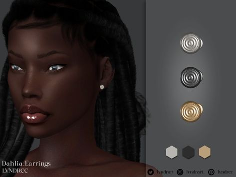 Sims 4 Stud Earrings, Earrings Sims 4, Sims4 Cc, Sims Community, Ts4 Cc, Round Stud Earrings, Sims 4 Cc, The Sims Resource, Sims Resource