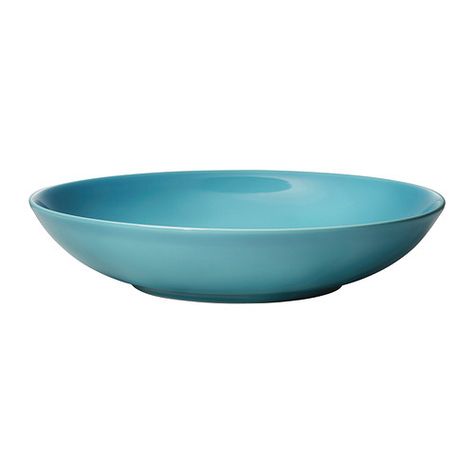 FÄRGRIK Bowl - turquoise - IKEA Ikea Dinnerware, Crockery Set, Turquoise Art, Kitchen Bowls, Deep Plate, Large Plates, Old Kitchen, Ikea Furniture, Side Plates