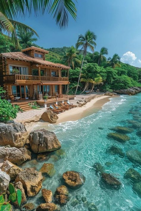 Mansion Living, Beach Entry Pool, Beachfront House, Luxury Beach House, 일본 패션, Dream Beach Houses, Dream Beach, Beach Bungalows, Nature Sounds