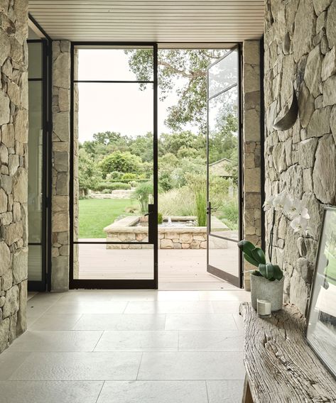 Traditional Home Magazine, Garage To Living Space, Santa Ynez, Stone Walls, Country Style Homes, Custom Home Builders, House And Home Magazine, Coastal Homes, Stone Wall