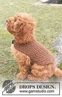 Dog Sweaters - Free knitting patterns and crochet patterns by DROPS Design Knitted Dog Sweater Pattern Free, Crochet Dog Sweater Pattern, Knitting Patterns For Dogs, Dog Sweaters, Drops Design, Free Knitting, Knitting Patterns Free, Knitting Patterns, Crochet Patterns