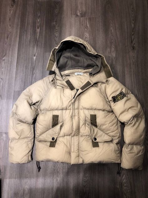 Stone Island A/w 2005 Stone Island Opaque Nylon Tela Down Puffer Jacket | Grailed Stone Island Puffer Jacket, Stone Island Jacket, Island Man, Winter Inspo, Streetwear Inspo, Stone Island, Khaki Green, Mens Outerwear, Puffer