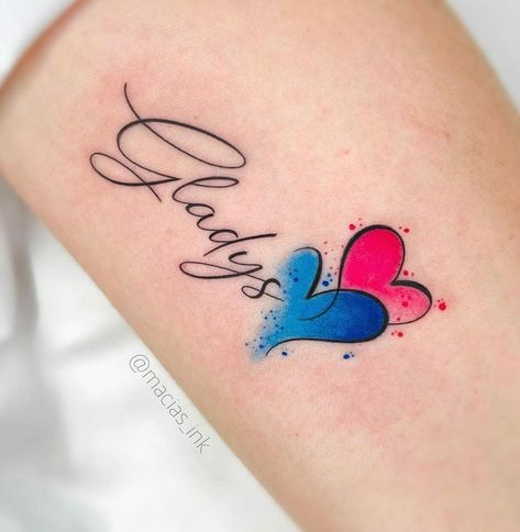 Name With Heart Tattoo, Rohit Tattoo, Cute Name Tattoos, Toy Tattoo, Tattoo Machine Art, Wolf Tattoo Forearm, Name Tattoo On Hand, Name Tattoo Design, Mom Dad Tattoo Designs