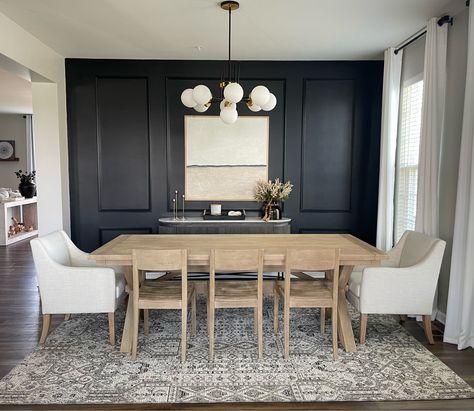 Dark Dining Room, Target Furniture, Dream Dining Room, Dining Room Accents, Dining Rug, Dining Room Remodel, House Decor Modern, Extending Dining Table, Dining Room Inspiration