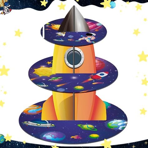 Space Party Theme Decorations, Space Party Table, Space Theme 1st Birthday Party, Outer Space Party Decorations, Astronaut Decorations, Space Cupcakes, Outer Space Birthday Party, Space Party Decorations, Astronaut Party