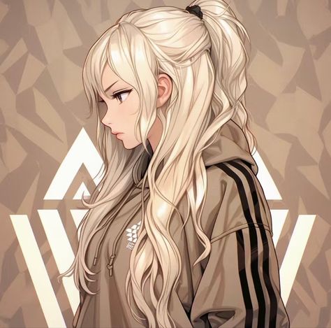 Blonde Hair Anime, Blonde Hair Characters, Anime Haircut, Oc Manga, Look Adidas, Blonde With Pink, Cyberpunk Girl, Hair Anime, Anime Hair