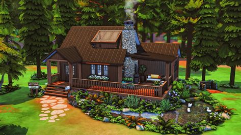 Cabin Sims 4, Sims 4 Campsite, Sims 4 Granite Falls Cabin, Sims 4 Forest Cabin, Sims 4 Mountain Lodge, Winter Cabin Sims 4, Eco Lifestyle, Forest Cabin, Outdoor Retreat