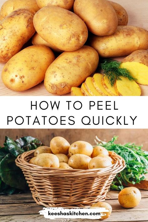 Kitchen Hack: How to Peel Potatoes Quickly How To Peel Potatoes Quickly, Easiest Way To Peel Potatoes, Peeling Potatoes Easy, Easy Way To Peel Potatoes, How To Preserve Potatoes, Peel Potatoes Easy, How To Peel Potatoes, Mini Potatoes, Kitchen Hack