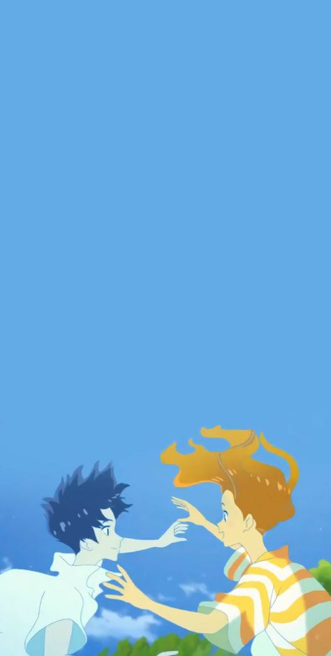 Ride Your Wave Wallpaper, Ride Your Wave, Gogo Tomago, Wave Wallpaper, Emoji Movie, Custom Portrait Illustration, Waves Wallpaper, Studio Ghibli Art, Ghibli Art