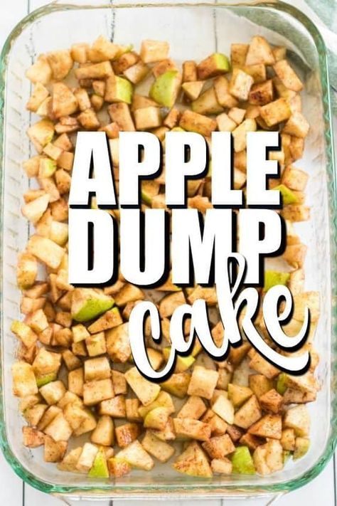 Apple Pie Filling Cake, Pie Filling Cake, Dump Cake Easy, Filling Cake, Apple Dump Cake Recipe, Apple Dump Cake, Dump Cake Recipe, Apple Dump Cakes, Apple Recipes Easy