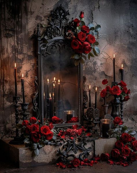 Candles Gothic, Images Terrifiantes, Vampire Party, Deco Studio, Dark Wedding, Photography Photoshop, Victorian Goth, Dark Romantic, Magic Aesthetic