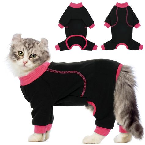 Bonaweite Sticky Hair Cat Clothes, Prevent Lost Hair Onesie Shirts for Cats Only, Kitten Pajamas Costumes Outfits for Pet, Ca Diy Kitten Clothes, Alternative Shirts, Shirts For Cats, Cat Wounds, Cat Pajama, Diy Dressing, Kitten Clothes, Nurse Cat, Cat Onesie