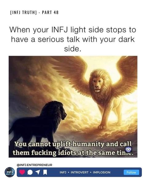 Infj And Enfj Meme, Infj Personality Facts, Personalidad Infj, Infj Humor, Infj Things, Infj Psychology, Intj And Infj, Infj Type, Infj Mbti